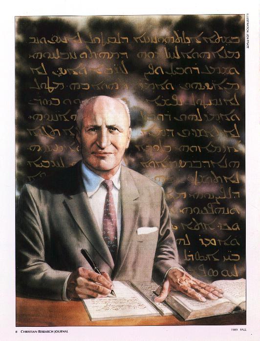 "George M. Lamsa"; Watercolor and airbrush; Christian Research Journal