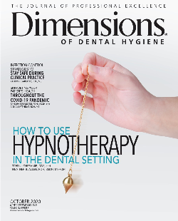 Cover for Dimensions of Dental Hygiene on the use of hypnotherapy in dental practice