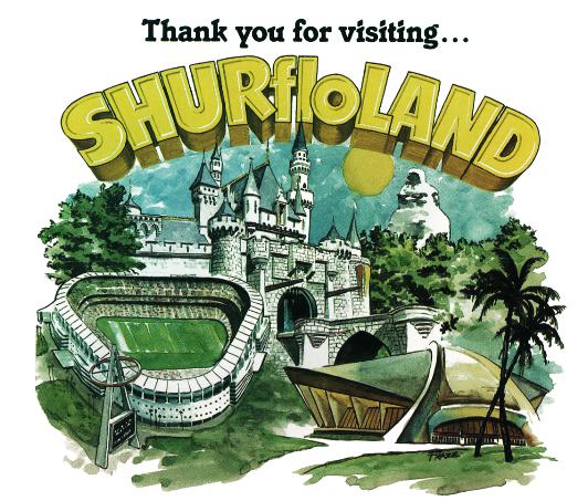 Ad illustration for Shurflo, a promoting their location in Anaheim, California
